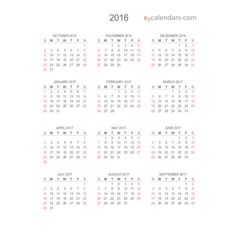 simple twelve months calendar template ezcalendars
