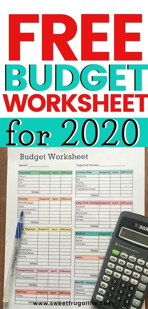 budget planning printables templates worksheets binders