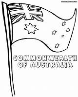 Flag Coloring Australian Australia Getdrawings Drawing Pages sketch template