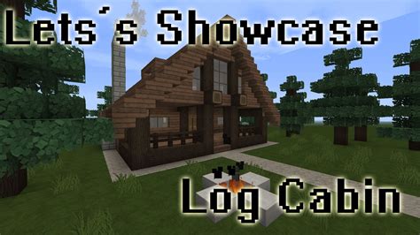 minecraft simple log cabin mini showcase youtube