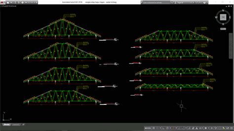 rangka atap baja ringan format dwg file autocad asdar id