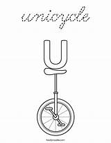 Coloring Unicycle Cursive Built California Usa sketch template