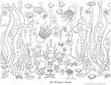 Coloring Pages Ocean Sea Under Kids Life Drawing Colouring Color Sheet Waves Deep Templates Adults Clipart Sheets Printables Popular Google sketch template