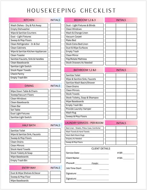 airbnb cleaning checklist canva editable housekeeping etsy israel