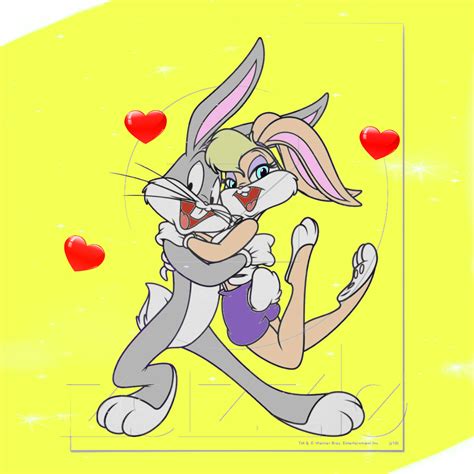Lola And Bugs Bunny Color Cartoon Hd Background Image For