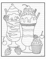 Milkshakes sketch template