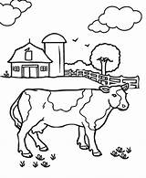 Cow Barnyard sketch template