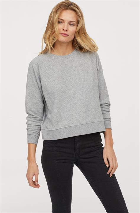 hm sweatshirt light grey melange