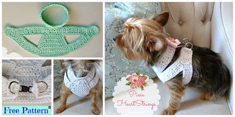 crocheted dog harness  pattern diy