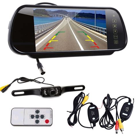 buy top quality rear view camera  lcd mirror monitor wireless car reverse