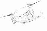 Helicopters Osprey sketch template