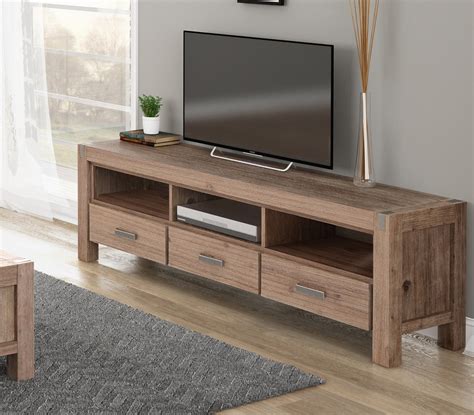 drawer large tv unit classic oak living room storage