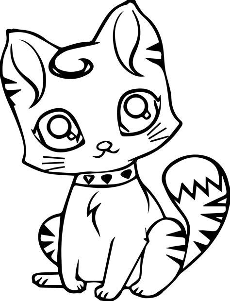 cute cat coloring page youngandtaecom kitty coloring puppy