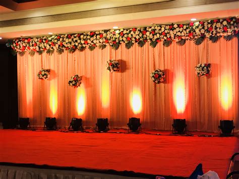 simple flower decoration  reception stage diary decoration