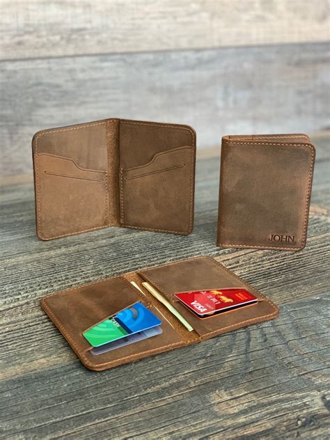 mens wallet personalized leather wallet front pocket slim design