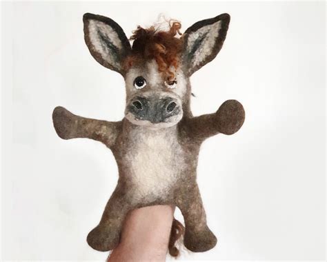 handmade puppet donkey marionette doll donkey puppetry etsy