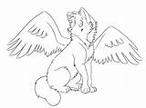 Wolf Winged Coloring Pages Wings Lines Deviantart Drawing Female Getdrawings Template Popular sketch template