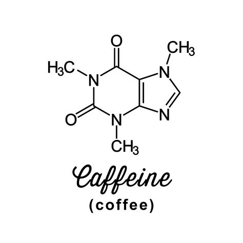 caffeine molecule weatherproof vinyl decal