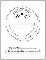 Coloring Pages Weight Color Kids Scale Printable Weigh Educational sketch template
