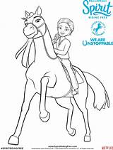 Spirit Coloring Pages Riding Drawing Dreamworks Pru Animation sketch template