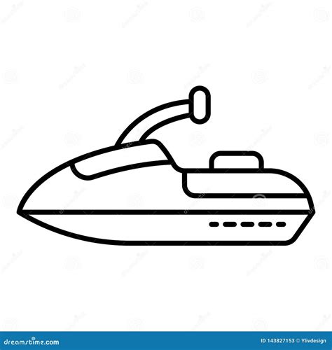 jet ski icon outline style stock vector illustration  holiday