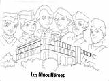 Chapultepec Héroes Imagui Batalla Defensa Iluminar Santacruz Cuento Efemerides sketch template