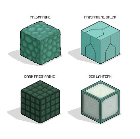 heres  illustration   prismarine blocks rminecraft