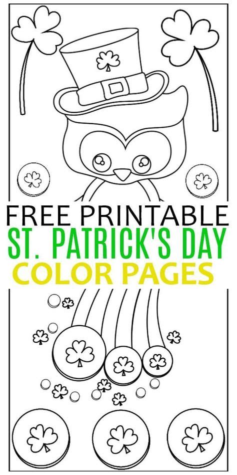 printables st patricks day color pages  fun  kids