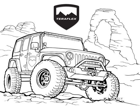 jeep teraflex coloring page