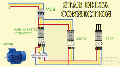 star delta power wiring connection  phase motor diagram youtube