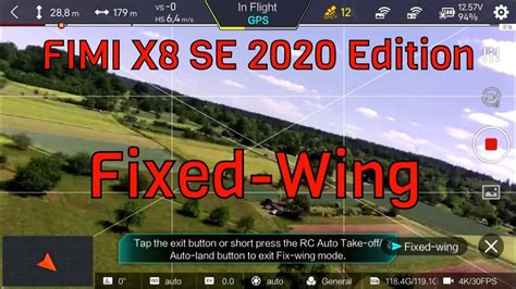 fimi  se  km edition fixed wing flight mode youtube