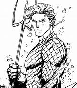 Aquaman Coloring Pages Wonder sketch template