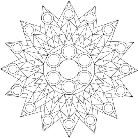 kaleidoscope coloring page mandala coloring pages coloring pages
