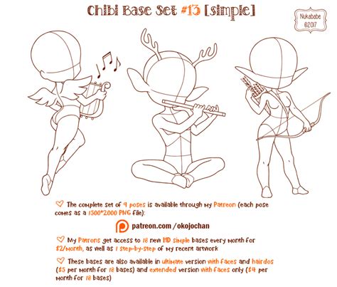 Chibi Pose Reference Simple Chibi Base Set 13 By