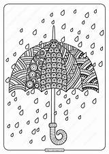 Rain Parasol Coloringoo sketch template