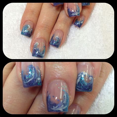 megs nail designs wave nail design wave nails nail designs glitter