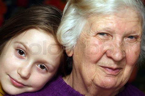 Grandmother And Granddaughter Stock Image Colourbox