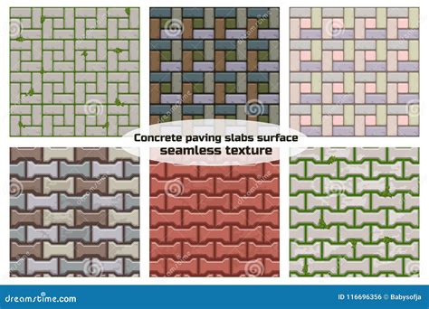 shaped paving slabs surface seamless texture stock vector illustration  block ground