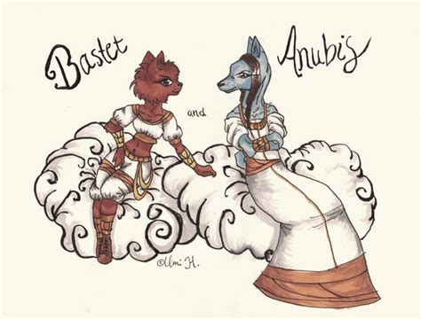 Anubis And Bastet By Umi Obasan On Deviantart