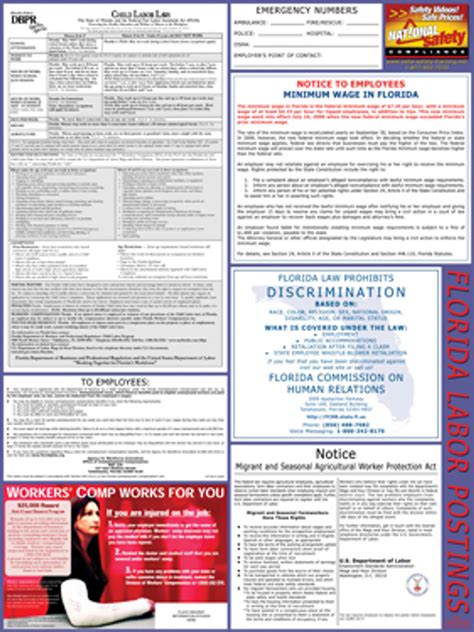 florida labor law poster yoursafetysuppliescom