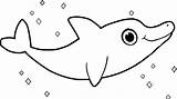 Coloring Baby Dolphin Pages Cute Printable Color Getcolorings Dolphi sketch template