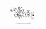 Ruby Tattoo Name Designs Font Tattoos Calligraphy Names sketch template