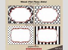 PRINTABLE Blank Name Labels for dessert table, holiday tag, thank you