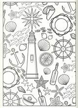 Coloring Pages Collage Nautical Adult Printable Dolphin Kids Color Getcolorings Sheets Print Adults Uploaded User sketch template