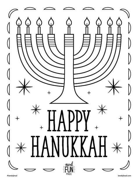 hannukah printable coloring page cratekids blog hannukah