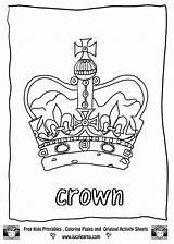 Crown Coloring Royal Pages Jewels Colouring Getcolorings Getdrawings Drawing sketch template