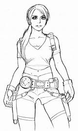 Lara Croft Raider Tomb Sketch Deviantart Mazjojo sketch template
