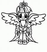 Pony Coloring Little Twilight Pages Sparkle Popular sketch template