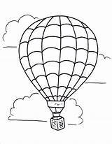 Air Balloon Hot Clipart Coloring Pages Related Item Wikiclipart sketch template