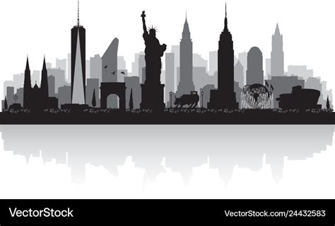 york city skyline silhouette royalty  vector image